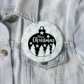 Badge Rond 10 Cm Ornement d'arbre de Noël (En situation)