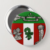 Badge Rond 10 Cm Ornements vintages (Devant & derrière)