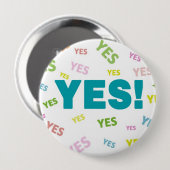 Badge Rond 10 Cm OUI ! Boutons Pin-De retour (Devant & derrière)