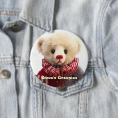 Badge Rond 10 Cm Ours americana de farceur créé par Steve Schutt (En situation)