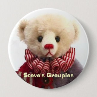 Badge Rond 10 Cm Ours americana de farceur créé par Steve Schutt