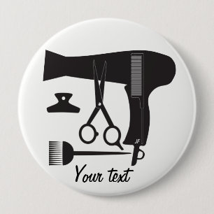 Badge Rond 10 Cm Outils de coiffures
