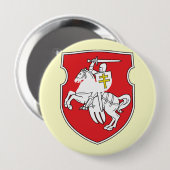 Badge Rond 10 Cm Pahonia, Belarus (Devant & derrière)