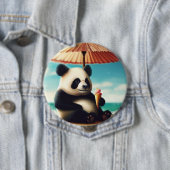 Badge Rond 10 Cm Panda Bears (En situation)