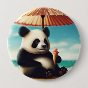 Badge Rond 10 Cm Panda Bears