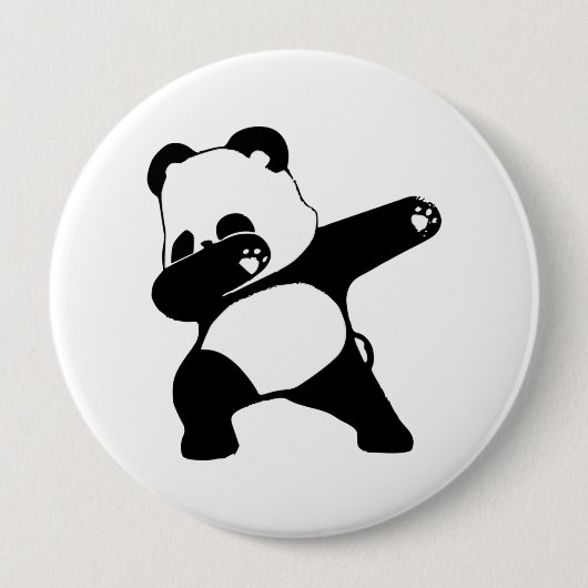 Badge Rond 10 Cm Panda qui dab  (Devant)