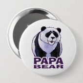 Badge Rond 10 Cm Papa Panda Bear (Devant & derrière)