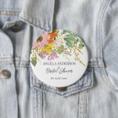 Badge Rond 10 Cm Papier à coussin de mariage de jardin de fleurs pr (En situation)