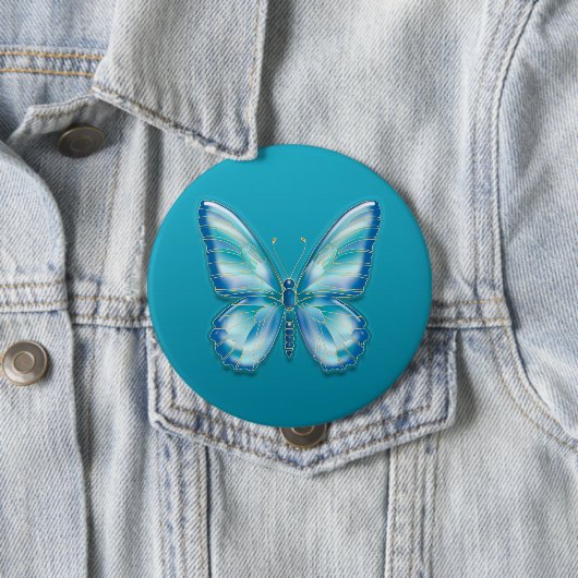 Badge Rond 10 Cm Papillon (En situation)