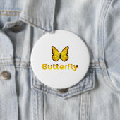 Badge Rond 10 Cm Papillon (En situation)