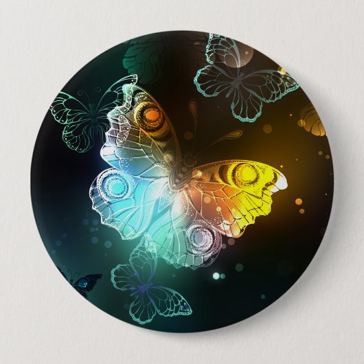 Badge Rond 10 Cm Papillon lumineux et papillons de nuit (Devant)