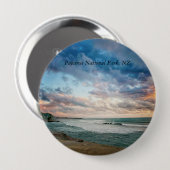 Badge Rond 10 Cm Parc national de Paparoa, Nouvelle-Zélande, (Devant & derrière)