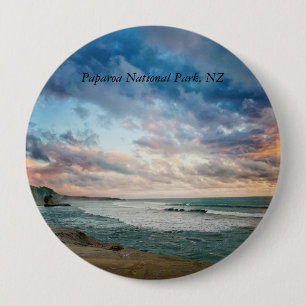 Badge Rond 10 Cm Parc national de Paparoa, Nouvelle-Zélande,