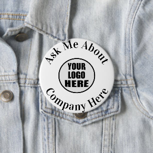 Badge Rond 10 Cm Parlez-moi du bouton personnalisé