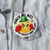 Badge Rond 10 Cm Pas de pinching Bouton St. Patrick's Day (En situation)