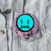 Badge Rond 10 Cm Pastel Goth Pleurer Emoji Pin (En situation)