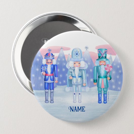 Badge Rond 10 Cm Pastel Nutcracker Kings (Devant & derrière)