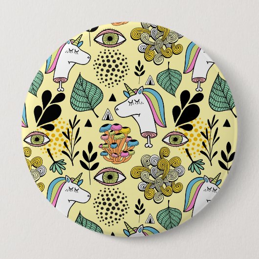 Badge Rond 10 Cm Pauvre licorne (Devant)