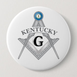 Badge Rond 10 Cm Pavillon de franc-maçonnerie de l'Etat du Kentucky