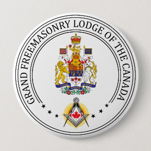 Badge Rond 10 Cm Pavillon de franc-maçonnerie du Canada
