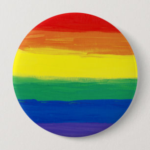 BADGE ROND 10 CM PEINTURE D'HUILE CARRÉ DE PLAGE DE PLANCHE