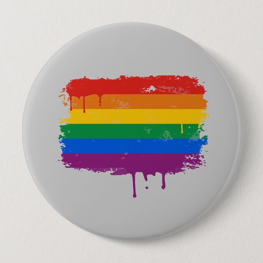 Badge Rond 10 Cm Peinture Rainbow (Devant)