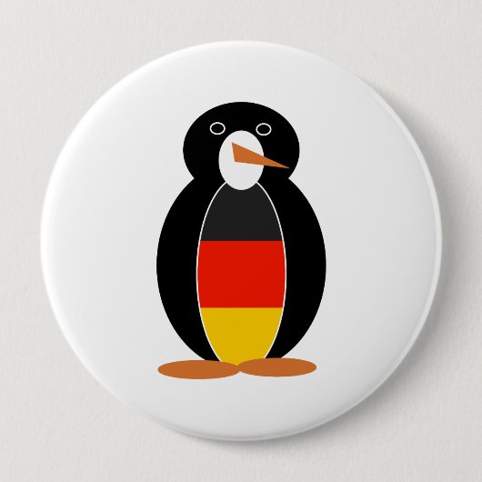 Badge Rond 10 Cm Penguin allemand — Deutsch Pinguin (Devant)