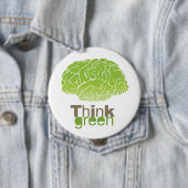 BADGE ROND 10 CM PENSEZ VERT (En situation)