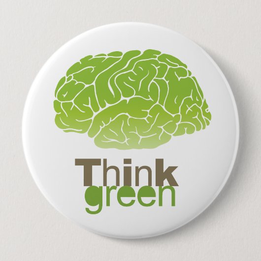 BADGE ROND 10 CM PENSEZ VERT (Devant)