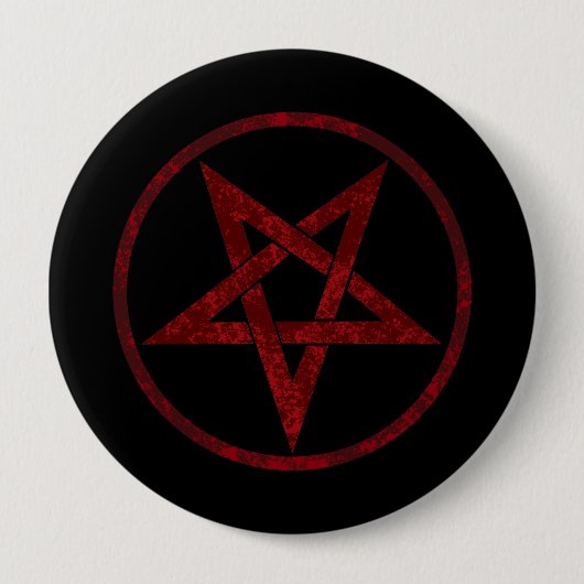 Badge Rond 10 Cm Pentagram Red Devil (Devant)