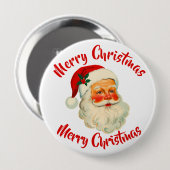 Badge Rond 10 Cm Père Noël Noël (Devant & derrière)