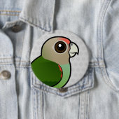 Badge Rond 10 Cm Perroquet de cap de Birdorable (En situation)