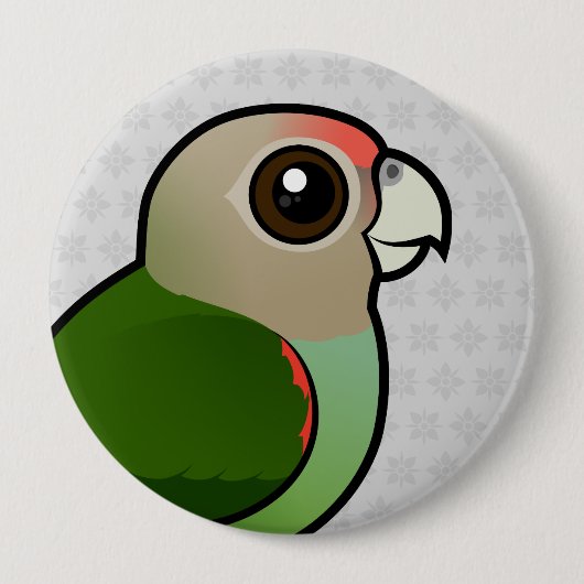 Badge Rond 10 Cm Perroquet de cap de Birdorable (Devant)