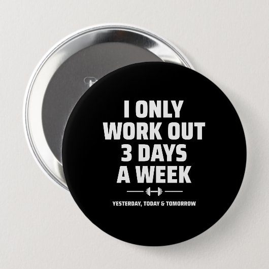 Badge Rond 10 Cm Personal Trainer Funny Gym Exercice Fitness Mème (Devant & derrière)