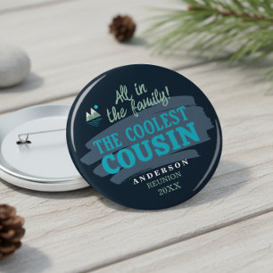 Badge Rond 10 Cm Personnages de la famille honoraires Cousin le plu