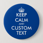 Badge Rond 10 Cm Personnalisé Garder calme énorme boutons ronds de  (Devant)
