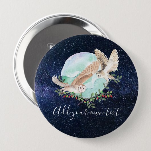 Badge Rond 10 Cm Personnalité d'Owls (Devant & derrière)