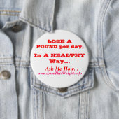 Badge Rond 10 Cm Perte de poids (En situation)