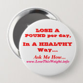 Badge Rond 10 Cm Perte de poids (Devant & derrière)