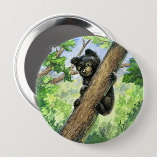 Badge Rond 10 Cm Petit ours avec vue