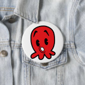 Badge Rond 10 Cm Petit poulpe (En situation)