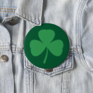 Badge Rond 10 Cm Petite broche du bouton Shamrock