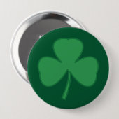 Badge Rond 10 Cm Petite broche du bouton Shamrock (Devant & derrière)