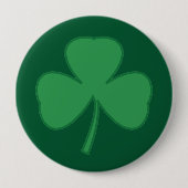 Badge Rond 10 Cm Petite broche du bouton Shamrock (Devant)