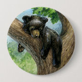 Badge Rond 10 Cm Petite Ours Lazy (Devant)