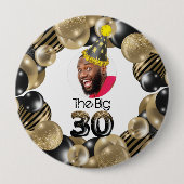 Badge Rond 10 Cm Photo 30th Birthday Custom (Devant)