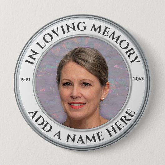 Badge Rond 10 Cm Photo Memorial (Devant)