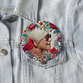 Badge Rond 10 Cm Photographie de Keepsaké du cardinal rouge (En situation)