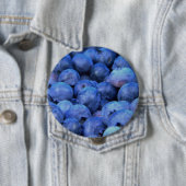 Badge Rond 10 Cm pile de bleuets (En situation)