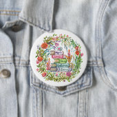 Badge Rond 10 Cm Pile de livres (En situation)